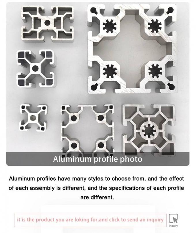 Perfil Radiused de aluminio 2020 del ángulo del soporte 20x20 2040 V-ranuras 1