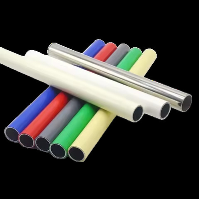 Diameter 28mm Colourful PE / ABS Coated Kaizen Steel Lean Pipe / Tube For Flexible Assembly Worktable