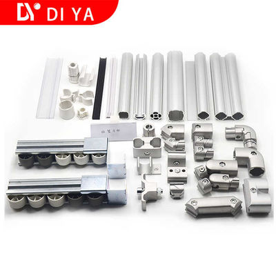 DYJ19-B09 Round Tube Joint Aluminum Profile Assembly System Connector 45 Degree Internal Fixed Bracket Connection Device