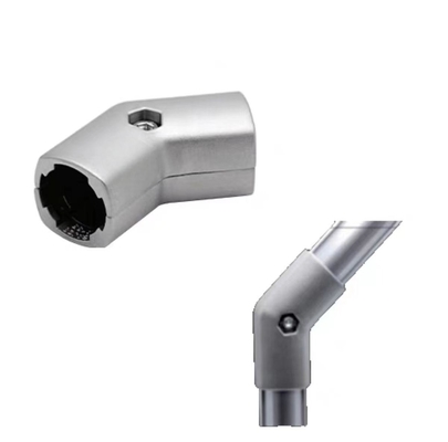 DYJ28-A03 Cuadro de tubo delgado de tercera generación Tubo de aluminio de alta calidad 135 ° Partes de fijación de articulaciones externas