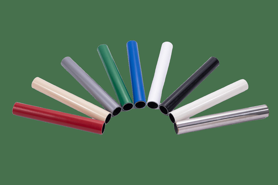 Diameter 28mm Colourful PE / ABS Coated Kaizen Steel Lean Pipe / Tube For Flexible Assembly Worktable
