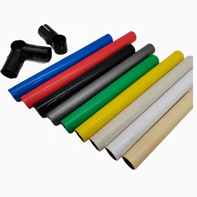 Diameter 28mm Colourful PE / ABS Coated Kaizen Steel Lean Pipe / Tube For Flexible Assembly Worktable