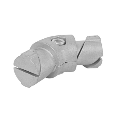 DYJ28-B03 Conexión de material del tubo delgado de aluminio 135 ° Componente de fijación del soporte del tubo de aluminio