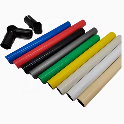 Diámetro 28 mm tubo delgado PE ABS ESD acero recubierto tubo delgado tubo redondo de acero para la mesa de trabajo flexible